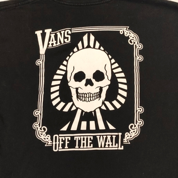 Vans Off The Wall Skull Logo Tee Sz M 
